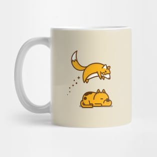 Fox and Lazy Dog Mug